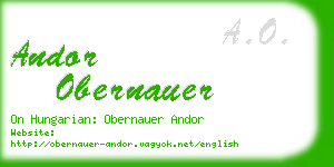 andor obernauer business card